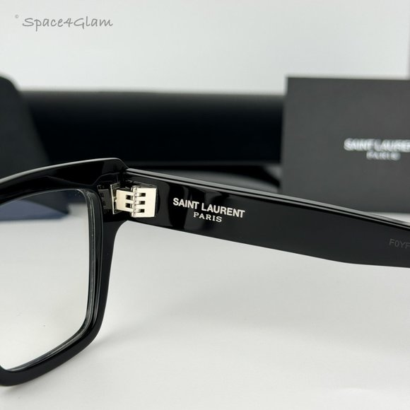 NEW Saint Laurent  SL 469 New Wave 001 Black Square Unisex Eyeglasses - Picture 6 of 9